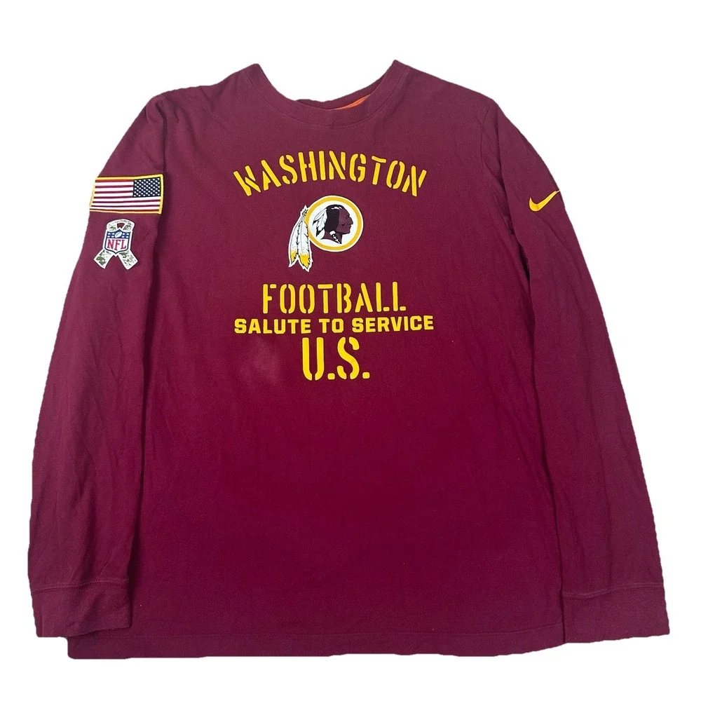 Nike NFL On-Field Washington Team L Dri-Fit Long Sleeve Heritage‎ Logo 2010s USA